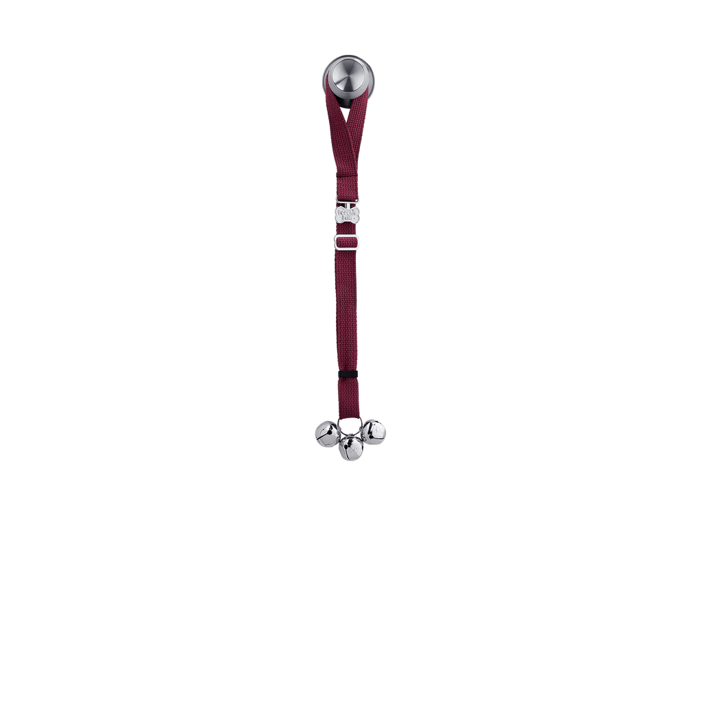 Adjustable PoochieBell - Cotton Webbing Maroon - My Store