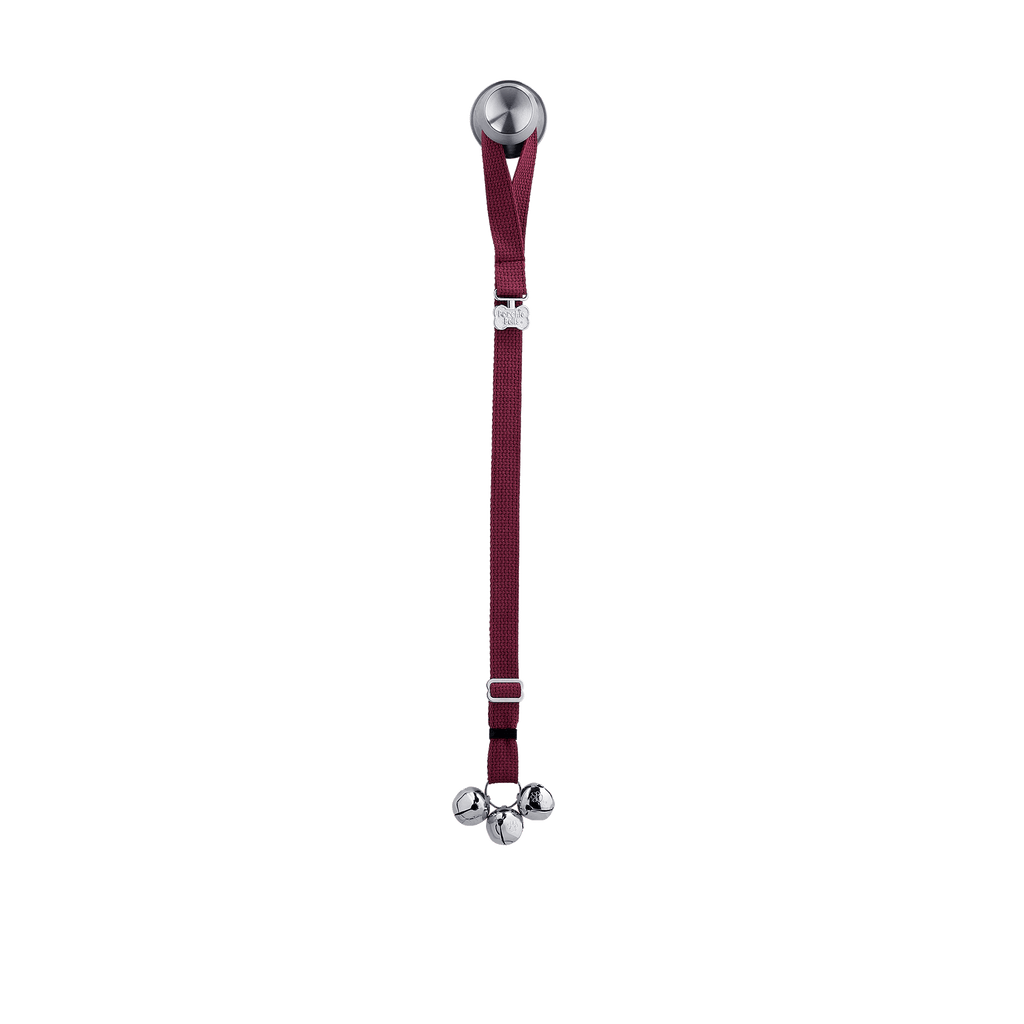 Adjustable PoochieBell - Cotton Webbing Maroon - My Store