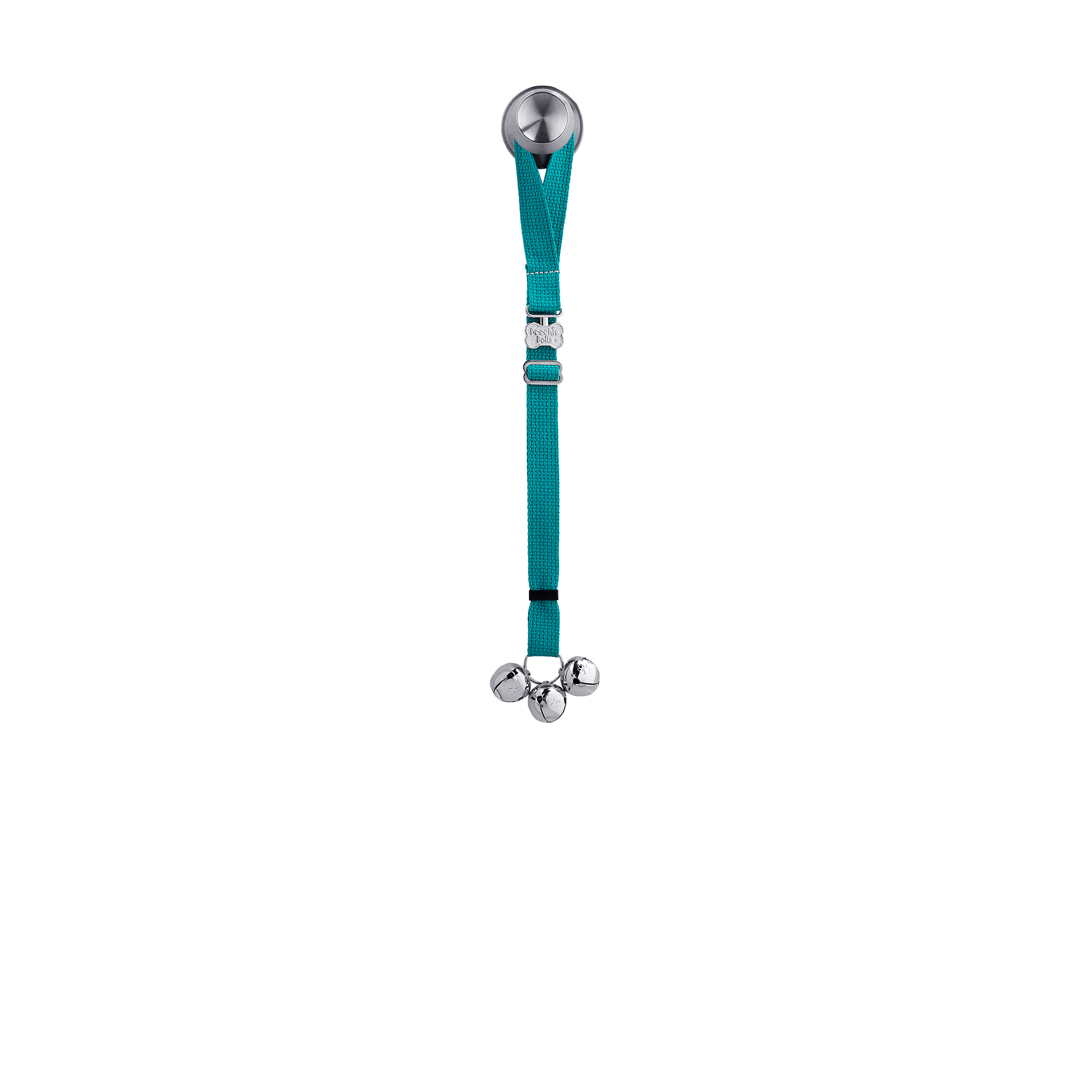 Adjustable PoochieBell - Cotton Webbing Teal - My Store