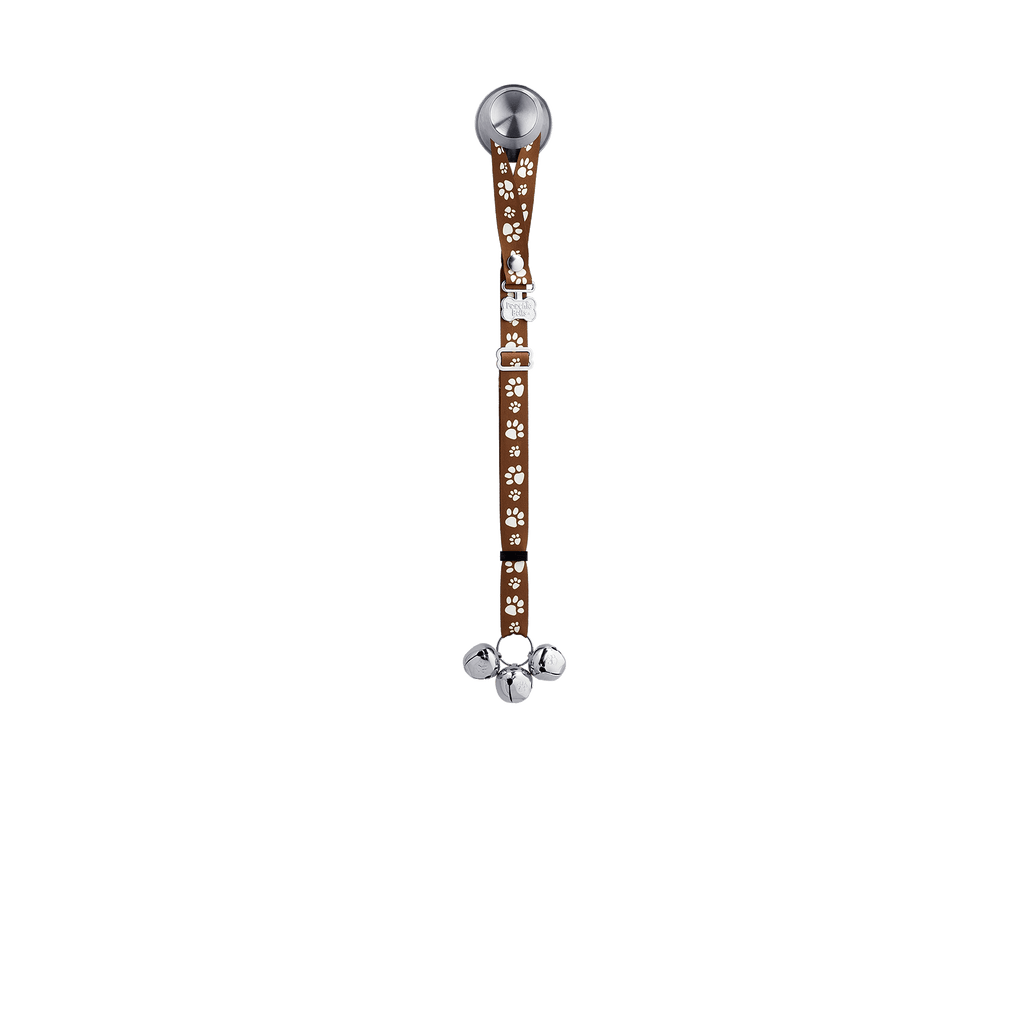 Adjustable PoochieBell - Signature Tracks Brown - My Store