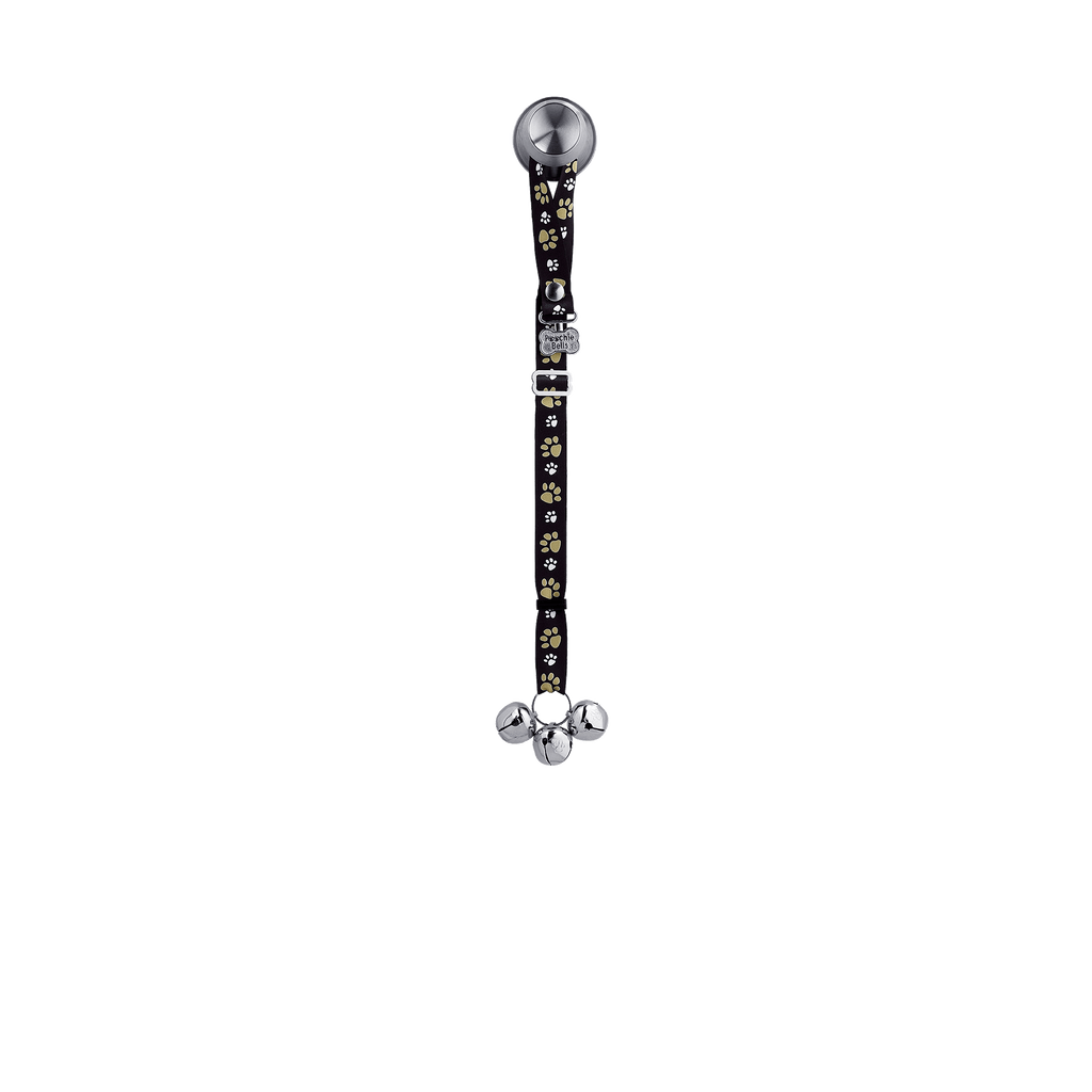 Adjustable PoochieBell - Team Tracks Black & Gold - My Store