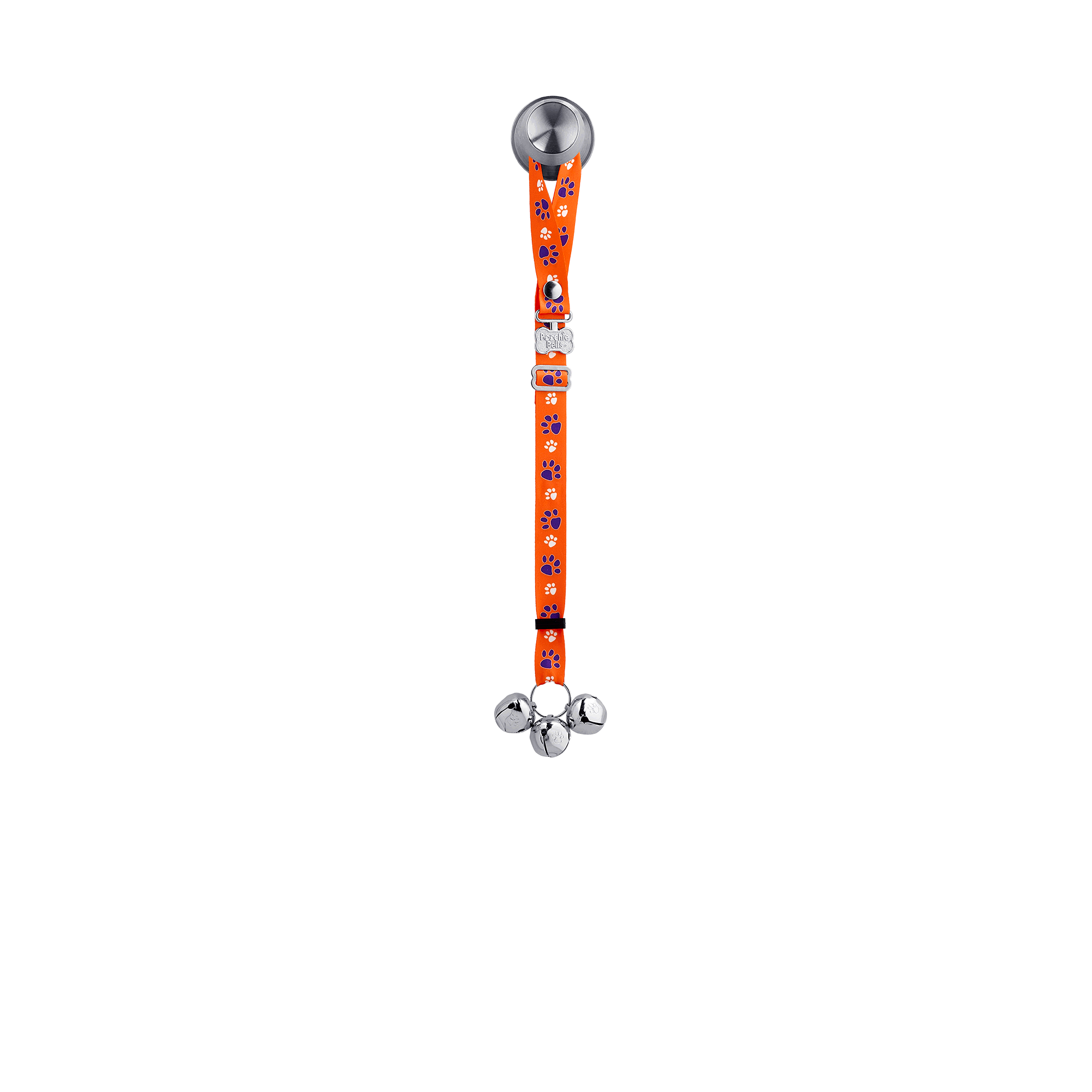 Adjustable PoochieBell - Team Tracks Orange & Purple - My Store