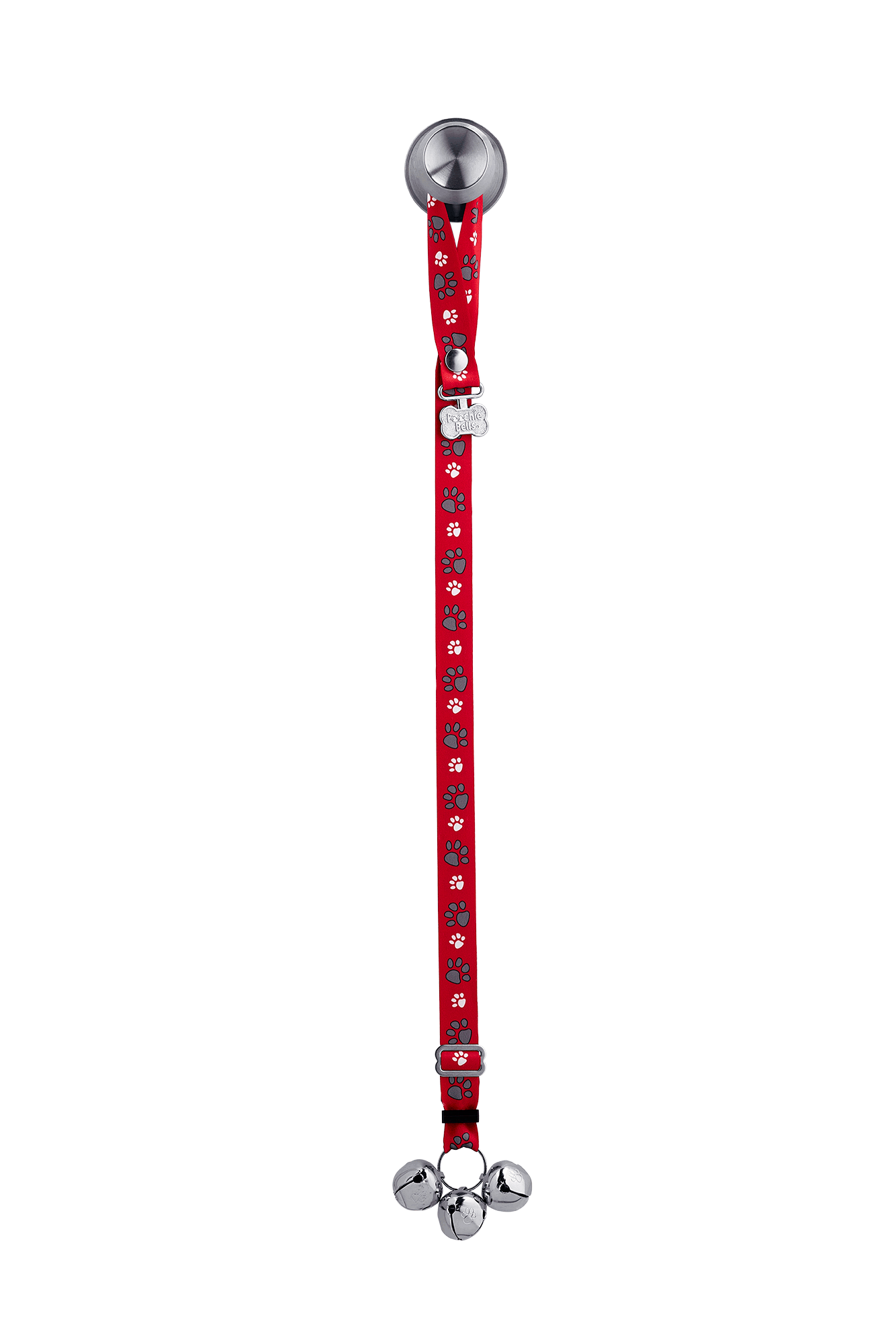 Adjustable PoochieBell - Team Tracks Red & Gray - My Store