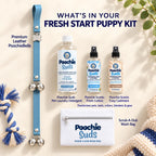 Fresh Start Puppy Kit | Lux Leather PoochieBells + Poochie Suds + Wash Bag + Scents - Poochie-Pets
