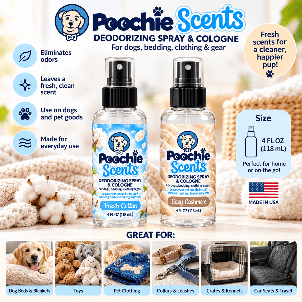 Fresh Start Puppy Kit | Lux Leather PoochieBells + Poochie Suds + Wash Bag + Scents - Poochie-Pets