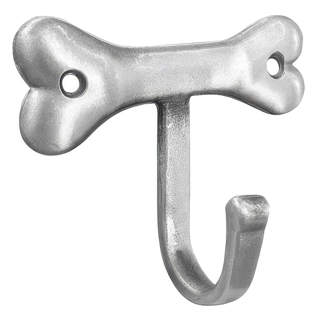 PoochieBells Silver Bone Wall Hook