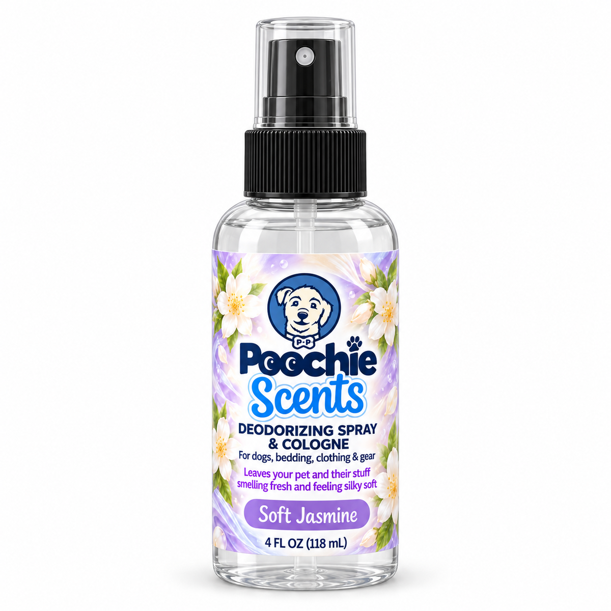 Poochie Scents Deodorizing Spray & Cologne 4 oz, Soft Jasmine