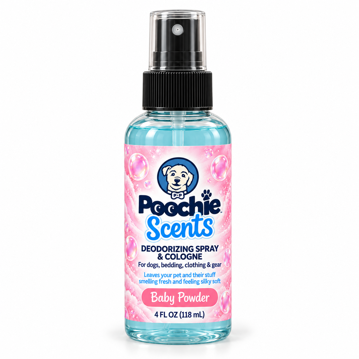Poochie Scents Deodorizing Spray & Cologne 4 oz, Baby Powder