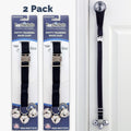 PoochieBells Adjustable Dog Doorbell 2-Pack | Cotton Webbing Black - Poochie-Pets