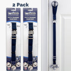 PoochieBells Adjustable Dog Doorbell 2-Pack | Cotton Webbing Navy - Poochie-Pets