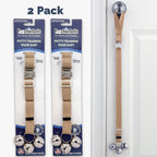 PoochieBells Adjustable Dog Doorbell 2-Pack | Cotton Webbing Wheat - Poochie-Pets