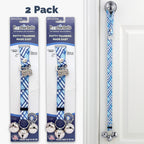 PoochieBells Adjustable Dog Doorbell 2-Pack | Plaid Raindrop - Poochie-Pets
