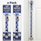 PoochieBells Adjustable Dog Doorbell 2-Pack | Plaid Starry Night - Poochie-Pets