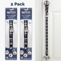 PoochieBells Adjustable Dog Doorbell 2-Pack | Signature Tracks Black - Poochie-Pets