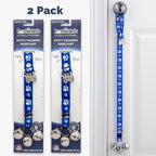 PoochieBells Adjustable Dog Doorbell 2-Pack | Signature Tracks Blue - Poochie-Pets