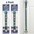 PoochieBells Adjustable Dog Doorbell 2-Pack | Signature Tracks Dark Green - Poochie-Pets