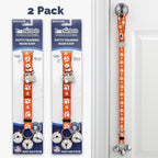 PoochieBells Adjustable Dog Doorbell 2-Pack | Signature Tracks Orange - Poochie-Pets