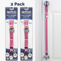 PoochieBells Adjustable Dog Doorbell 2-Pack | Solid Blush Pink - Poochie-Pets