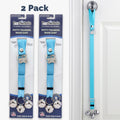 PoochieBells Adjustable Dog Doorbell 2-Pack | Solid Capri Blue - Poochie-Pets