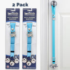 PoochieBells Adjustable Dog Doorbell 2-Pack | Solid Capri Blue - Poochie-Pets