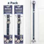 PoochieBells Adjustable Dog Doorbell 2-Pack | Solid Pewter Gray - Poochie-Pets