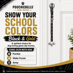 PoochieBells Adjustable Dog Doorbell 2-Pack | Team Tracks Black & Gold - Poochie-Pets