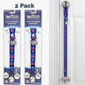 PoochieBells Adjustable Dog Doorbell 2-Pack | Team Tracks Blue & Orange - Poochie-Pets