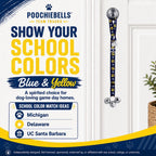 PoochieBells Adjustable Dog Doorbell 2-Pack | Team Tracks Blue & Yellow - Poochie-Pets