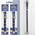 PoochieBells Adjustable Dog Doorbell 2-Pack | Team Tracks Blue & Yellow - Poochie-Pets