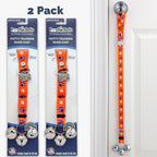 PoochieBells Adjustable Dog Doorbell 2-Pack | Team Tracks Orange & Purple - Poochie-Pets