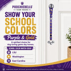 PoochieBells Adjustable Dog Doorbell 2-Pack | Team Tracks Purple & Gold - Poochie-Pets