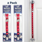 PoochieBells Adjustable Dog Doorbell 2-Pack | Team Tracks Red & Gray - Poochie-Pets