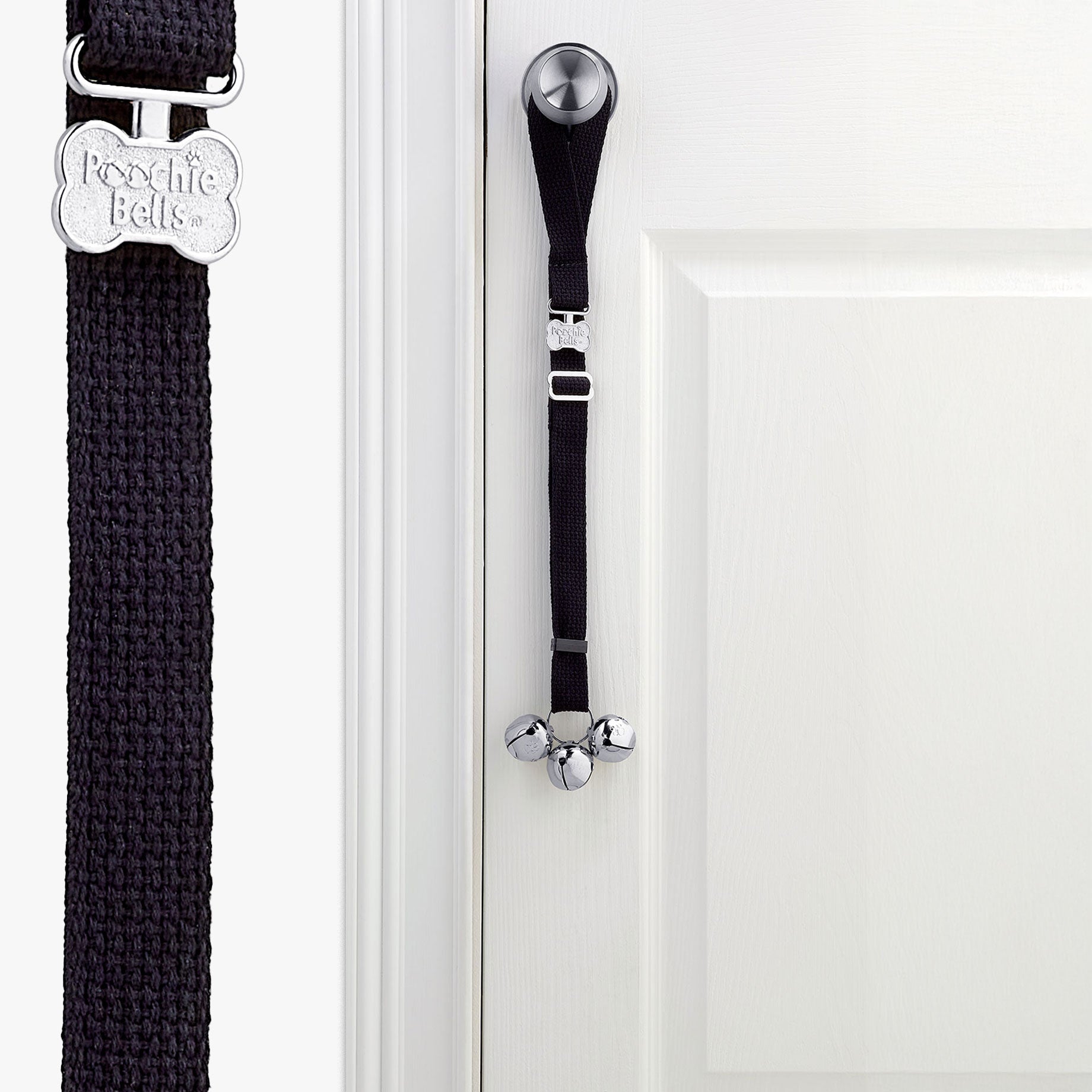 PoochieBells Black Cotton Webbing - Poochie - Pets