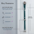 PoochieBells Classic Dog Doorbell Home Training | Lux Leather - Poochie-Pets