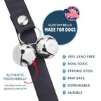 PoochieBells Classic Dog Doorbell Home Training | Lux Leather - Poochie-Pets