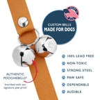 PoochieBells Classic Dog Doorbell Home Training | Lux Leather - Poochie-Pets
