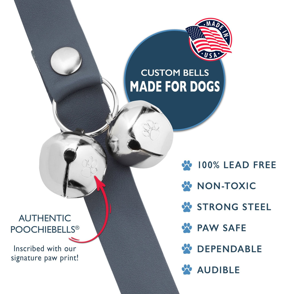 PoochieBells Classic Dog Doorbell Home Training | Lux Leather - Poochie-Pets