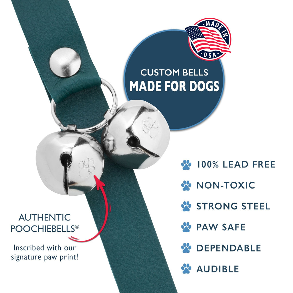 PoochieBells Classic Dog Doorbell Home Training | Lux Leather - Poochie-Pets