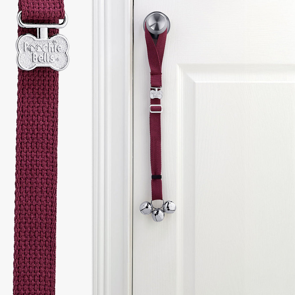 PoochieBells Maroon Cotton Webbing - Poochie - Pets