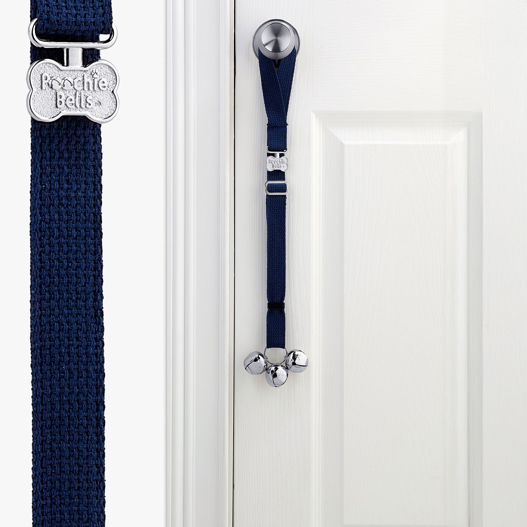 PoochieBells Navy Cotton Webbing - Poochie - Pets