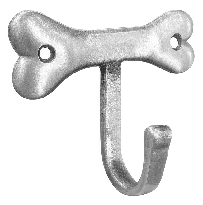 PoochieBells Silver Bone Wall Hook - Poochie-Pets