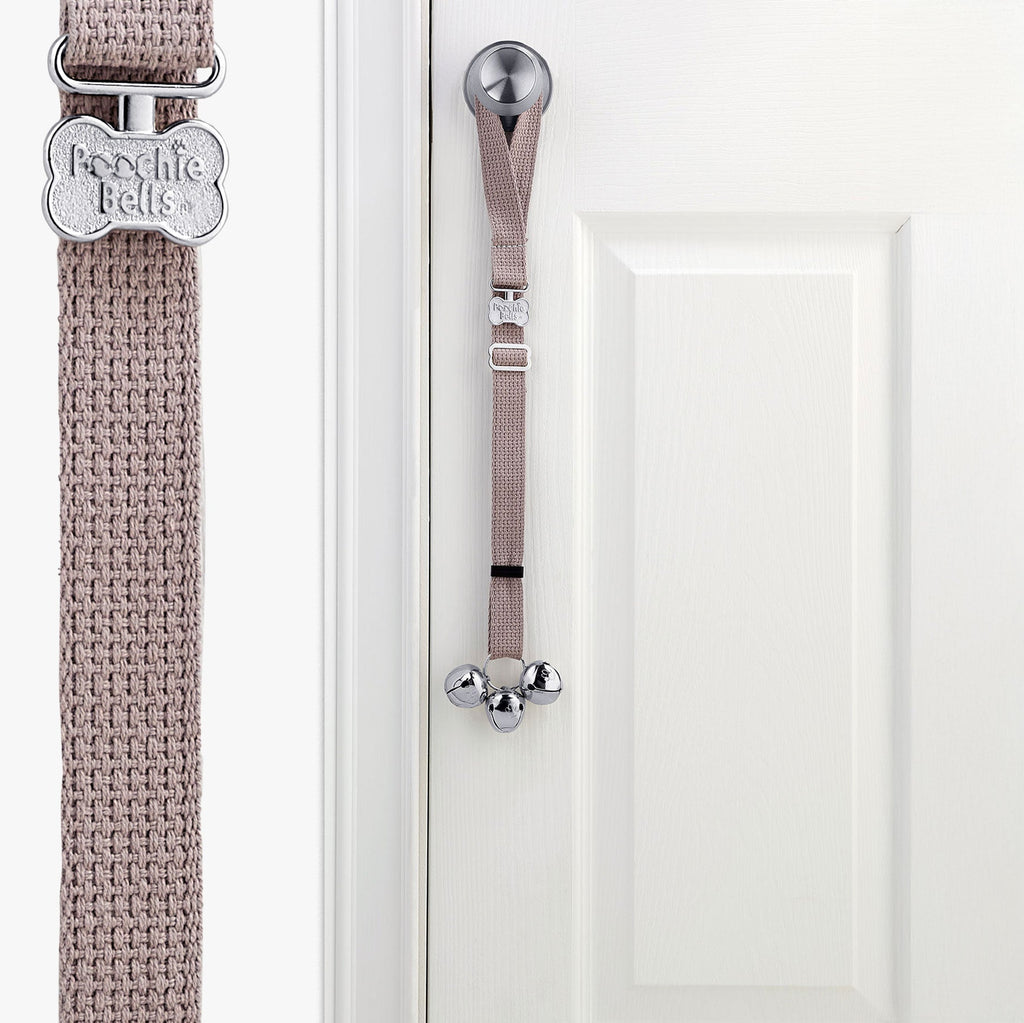 PoochieBells Stone Gray Cotton Webbing - Poochie - Pets