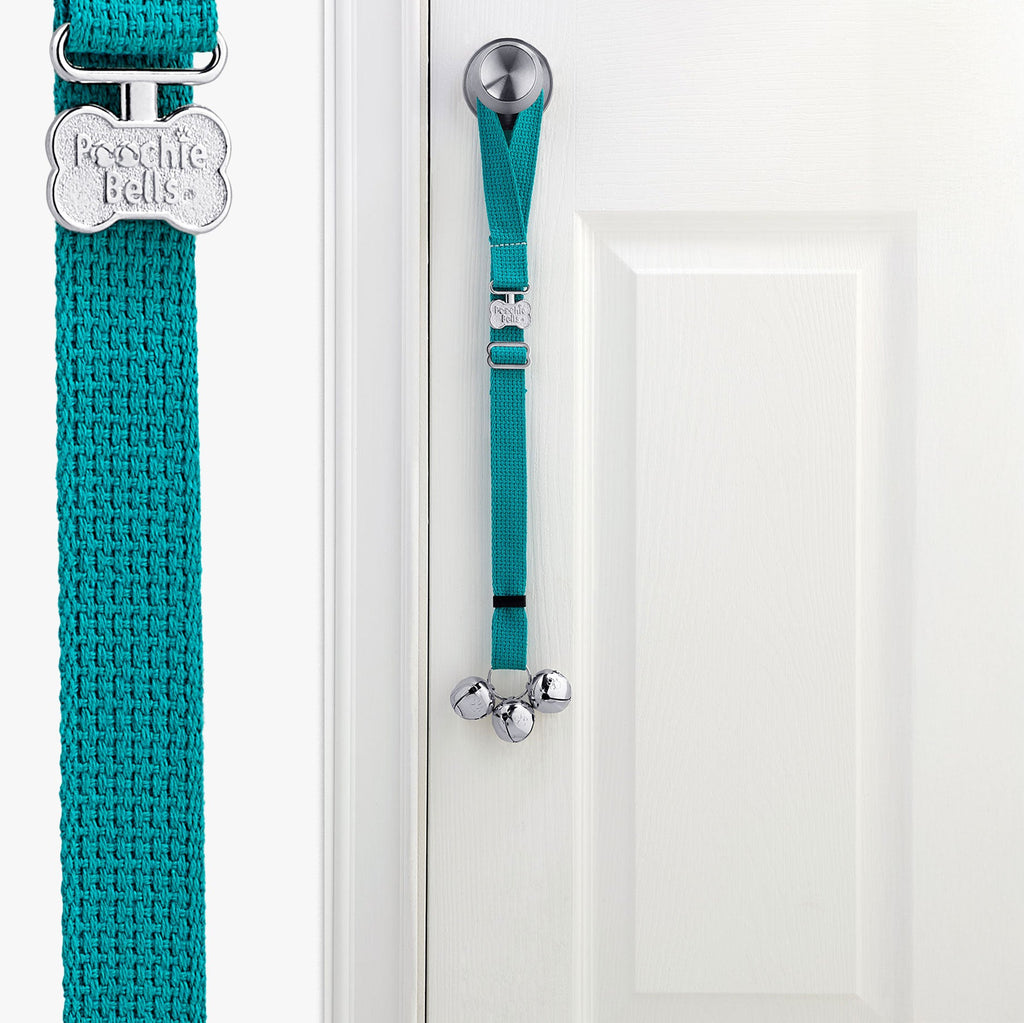 PoochieBells Teal Cotton Webbing - Poochie - Pets