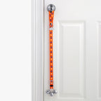 PoochieBells Adjustable Dog Doorbell 2-Pack | Team Tracks Orange & Purple