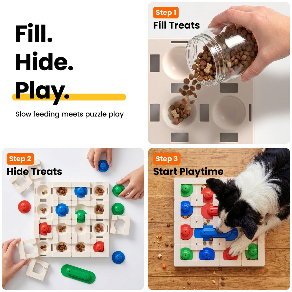 SnapTrack Plus Modular Dog Puzzle Feeder - Poochie-Pets
