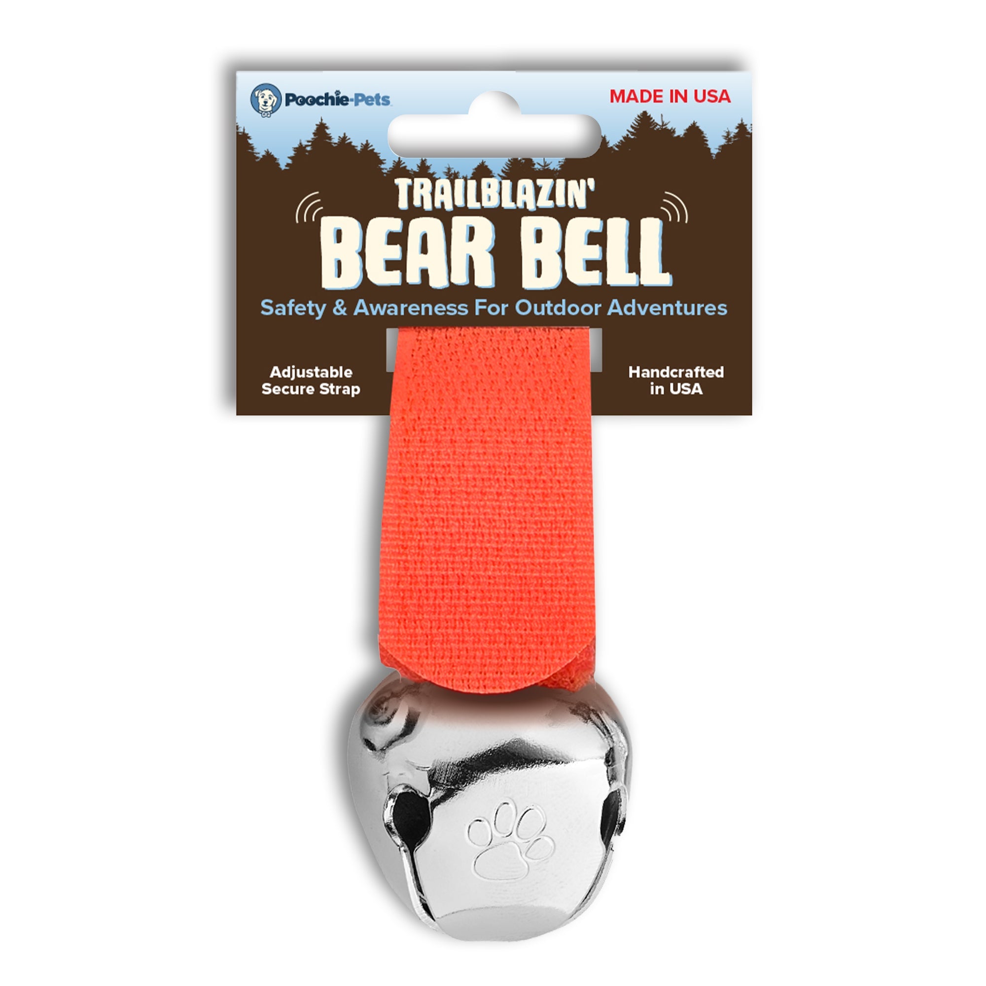 TrailBlazin’ Bear Bells Orange - Poochie - Pets